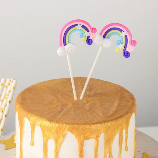Набор топперов для торта «Радуга»