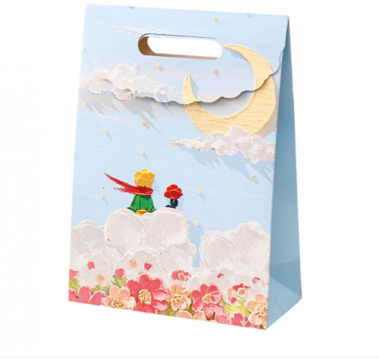 Подарочный картонный пакет с 3D-эффектом «Маленький принц»
