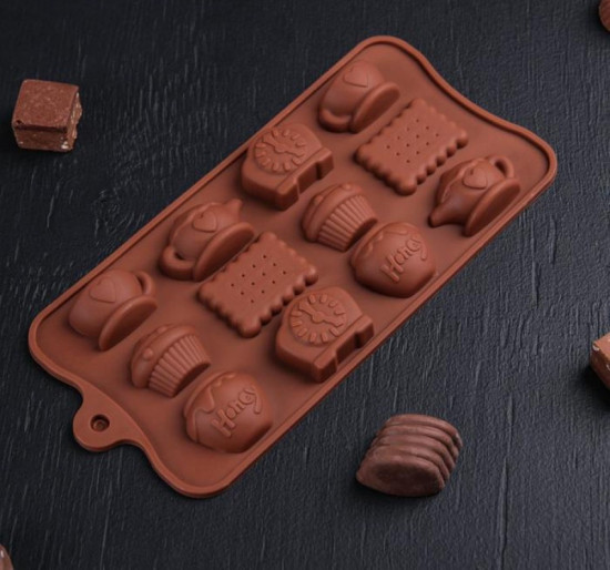 Форма силиконовая для украшений «Чаепитие»