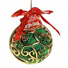 Полотенце сувенирное в новогоднем золотом шаре (30х30 см)