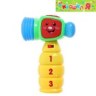 Молоточек музыкальный «Смайлик», звук, свет, регулируется громкость, цвет в ассортименте