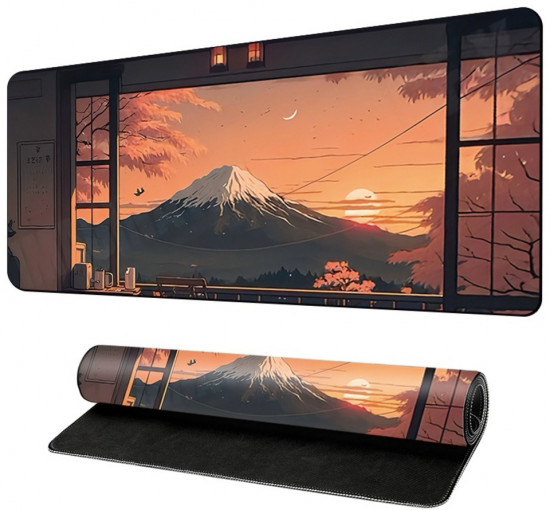 Коврик для мыши и клавиатуры «Закат над Фудзи»