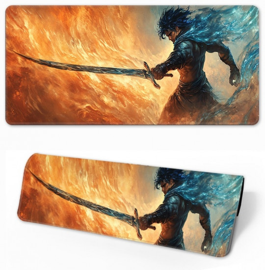 Коврик для мыши и клавиатуры «Воин стихий»
