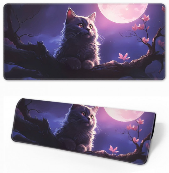 Коврик для мыши и клавиатуры «Лунный кот»