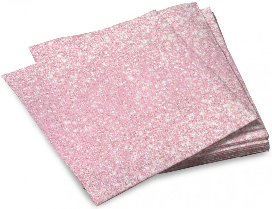 Набор салфеток бумажных трехслойных «Мерцающий розовый»