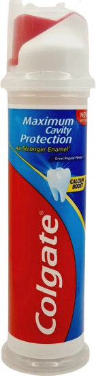 Зубная паста отбеливающая с дозатором в тубе