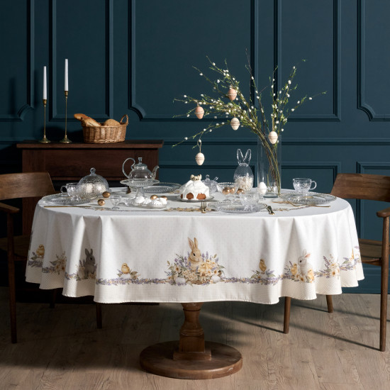 Скатерть овальная «Лавандовая весна»