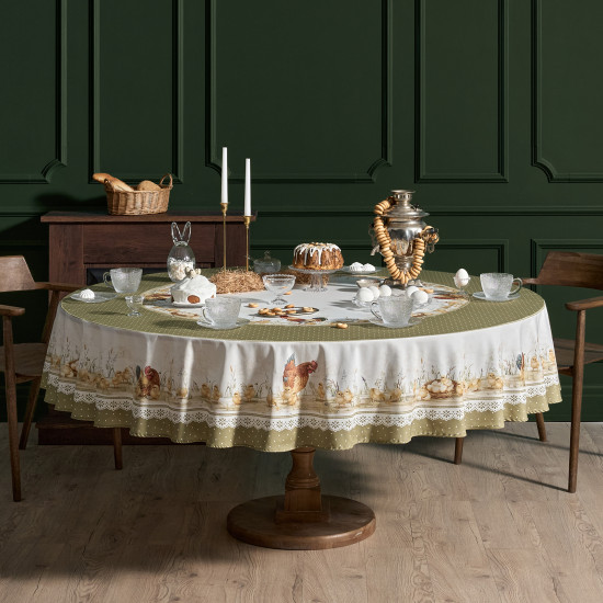 Скатерть круглая «Золотая курочка»