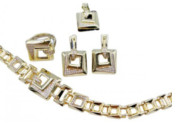 Комплект украшений женский с кристаллом