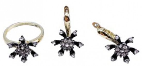 Комплект украшений женский с кристаллом