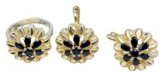 Комплект украшений женский с кристаллом