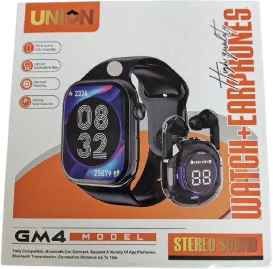 Смарт-часы с наушниками 2 в 1 GM4