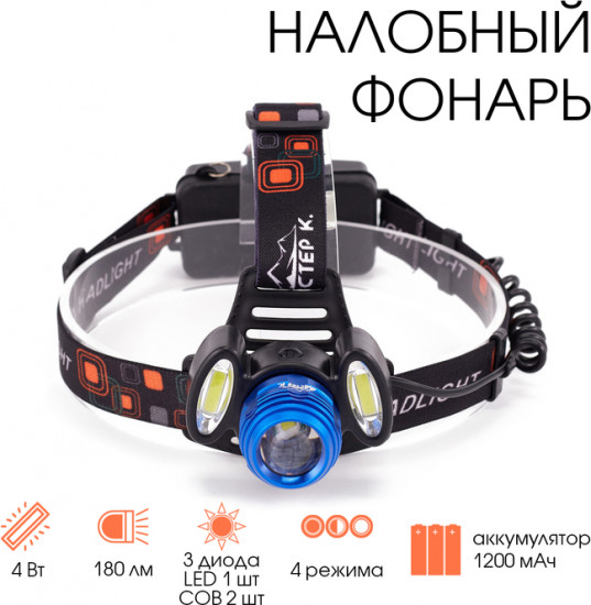 Фонарь налобный
