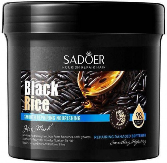 Маска для волос с чёрным рисом против ломкости и перхоти