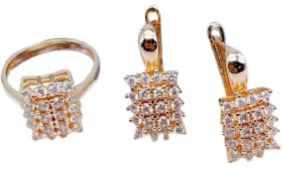 Комплект украшений женский с кристаллом