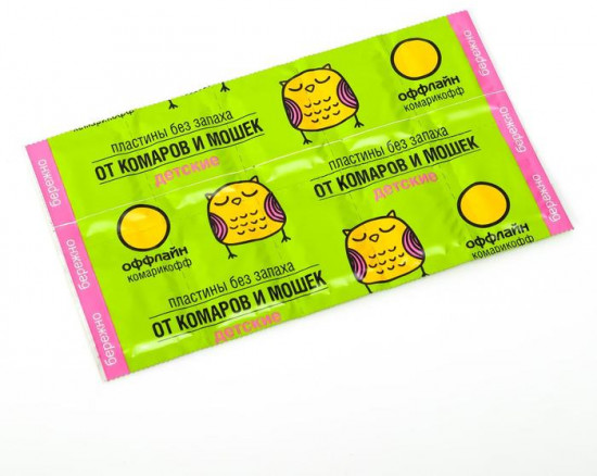Пластины от комаров и мошек «Оффлайн»