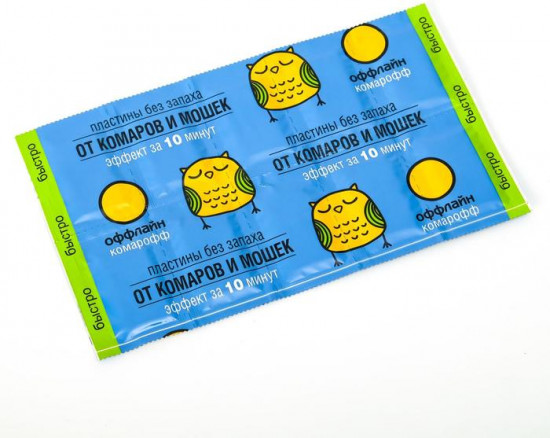 Пластины от комаров и мошек «Оффлайн»