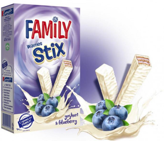 Вафельные палочки «Yoghurt & Blueberry»