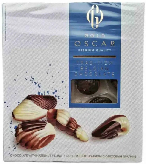 Конфеты ракушки шоколадные «Gold Oscar»