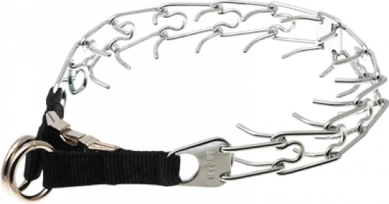 Ошейник строгий усиленный с пряжкой и разворотной пластиной