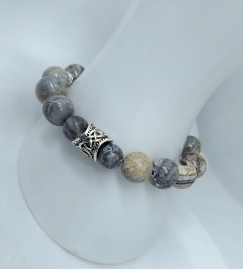 Браслет из натурального камня яшмы