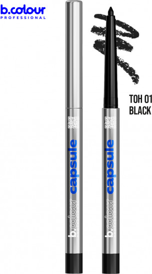 Карандаш для глаз гелевый автоматический, оттенок 01 Black