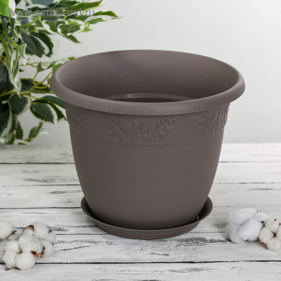 Горшок для цветов с поддоном «Рябина»