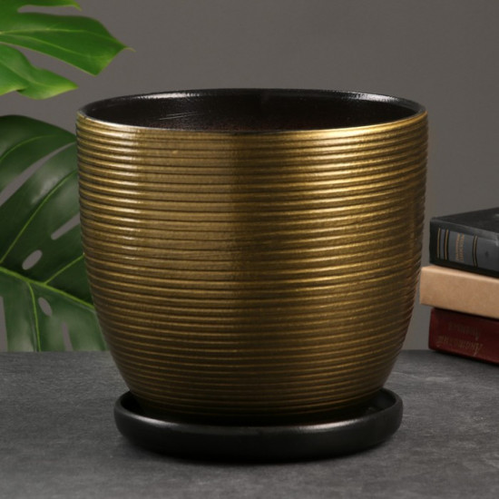 Горшок цветочный с поддоном «Изысканность»