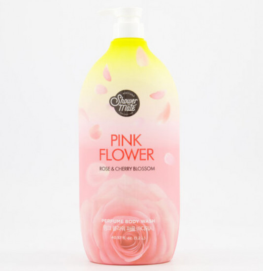 Увлажняющий гель для душа с экстрактом розы и цветущей вишни «Pink Flower Perfume Rose & Cherry Blossom Body Wash»