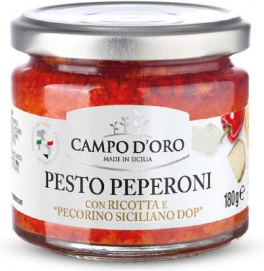 Соус-песто из перцев с добавлением рикотты и сыра «Пекорино Сицилиано ДОП»