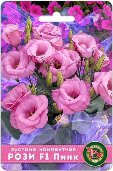 Эустома компактная махровая «Рози F1 Пинк»