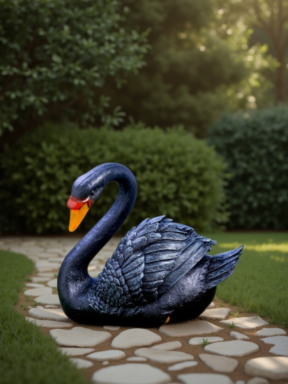 Садовая фигура из полистоуна «Лебедь»
