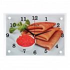 Часы настенные «Блины с красной икрой»
