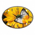 Часы настенные «Цветок с бабочкой»