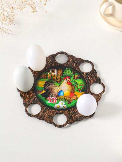 Подставка для 8 яиц на ножках «Курочка»