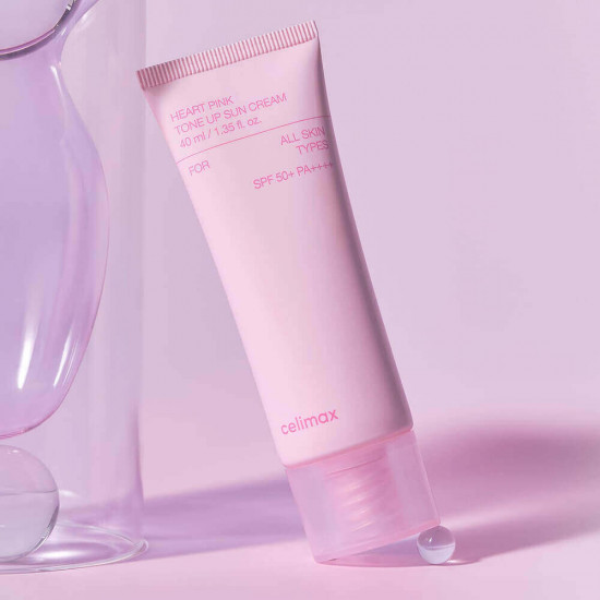 Солнцезащитный тонирующий крем для лица «Heart Pink Tone Up Sun Cream»