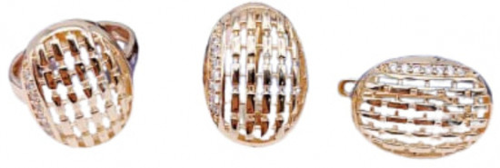 Комплект украшений с кристаллом