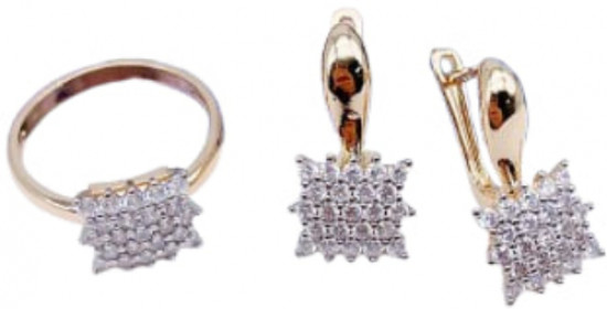 Комплект украшений с кристаллом