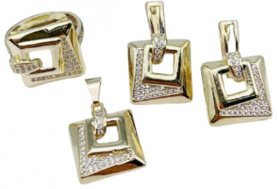 Комплект украшений с кристаллом