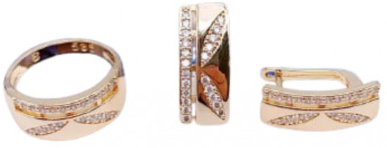 Комплект украшений с кристаллом