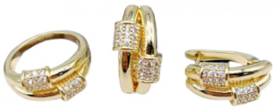 Комплект украшений с кристаллом