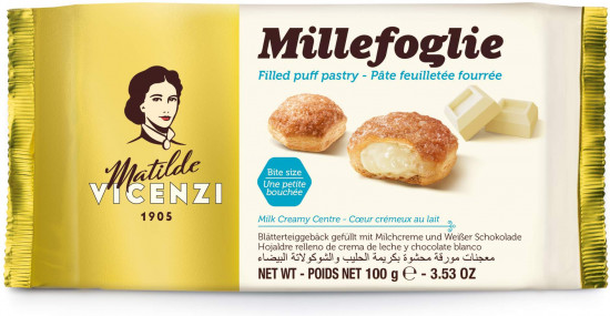 Печенье слоеное с молочным кремом «Millefoglie»