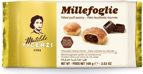 Печенье слоеное с шоколадным кремом «Millefoglie»