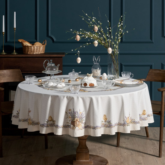 Скатерть круглая «Лавандовая весна»