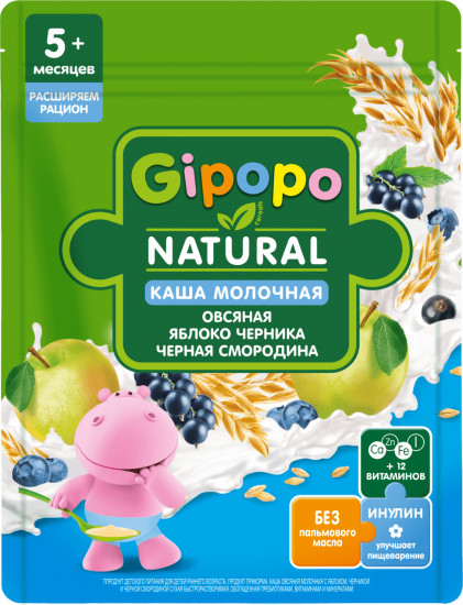 Каша сухая молочная овсяная «Яблоко, черника, черная смородина»