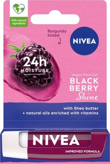 Бальзам для губ увлажняющий «Nivea Blackberry Shine»
