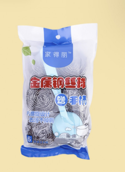 Металлическая мочалка для мытья посуды