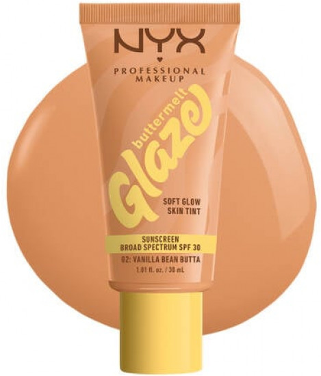 Тональный тинт для лица с эффектом сияния «Buttermelt Glaze» SPF 30, оттенок 02 Vanilla Bean Butta
