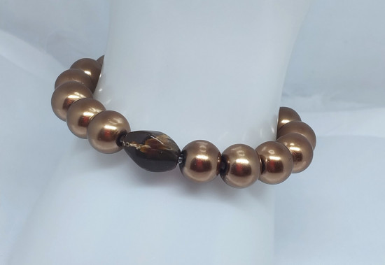 Женский браслет «Кофе Pearl»