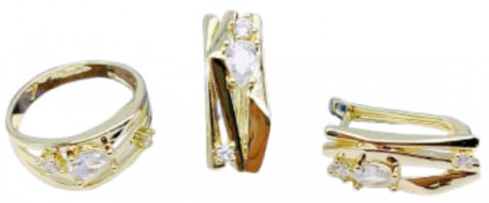 Комплект Tuimedaq бижутерный сплав с фианитом 